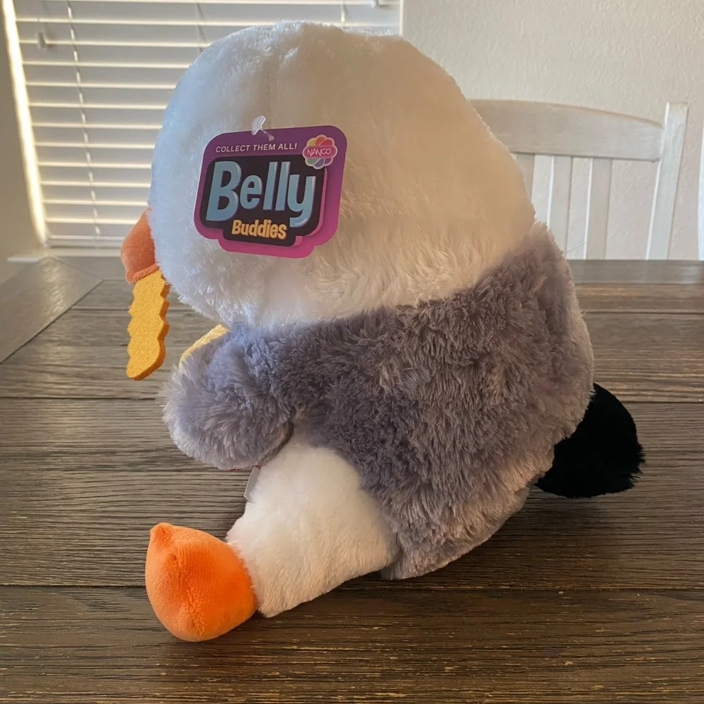 Seagull Plush Stuffy New with Tags Belly Buddies Approx 12” Tall Kids Toy